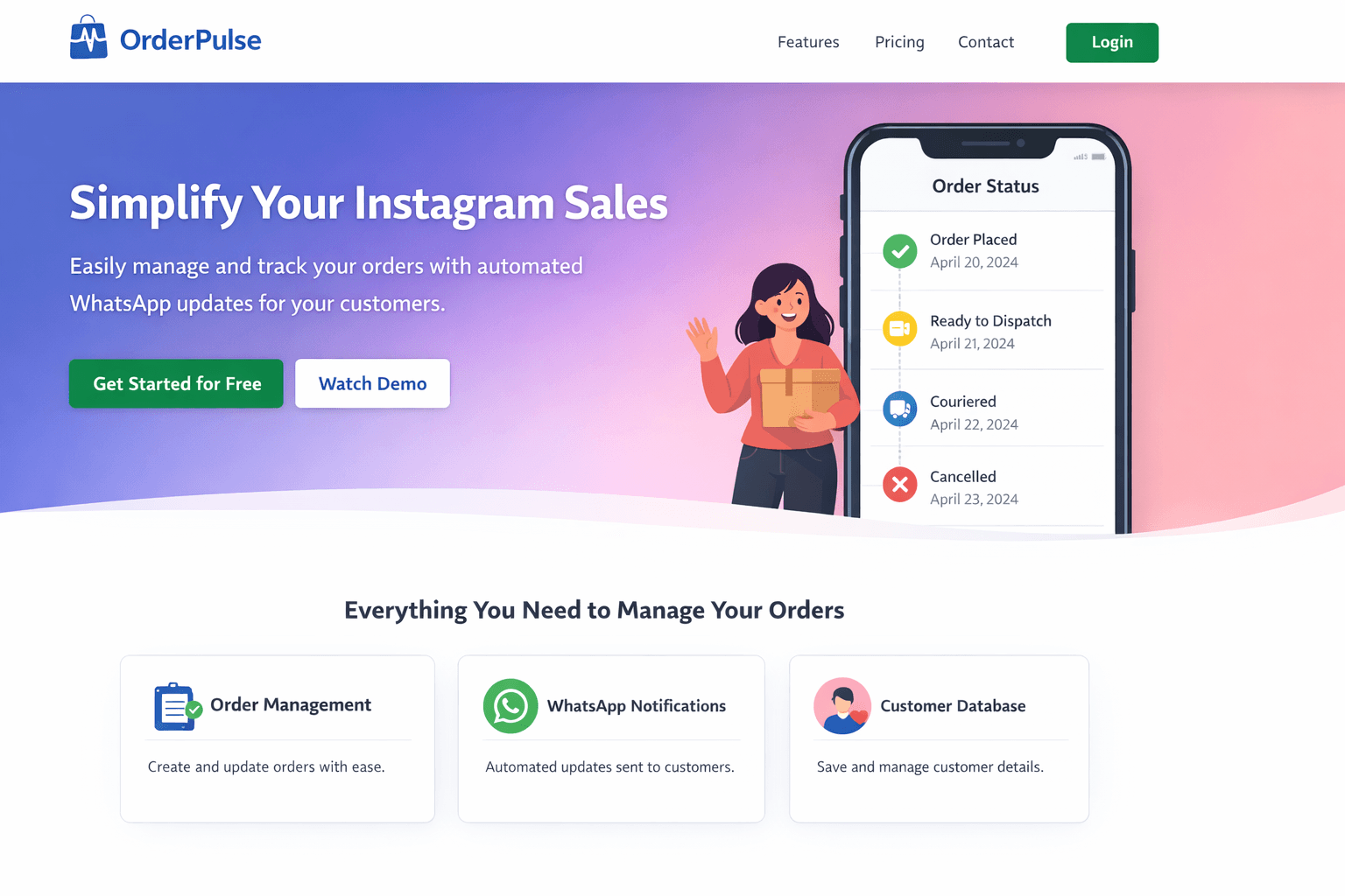 OrderPulse Hero Mockup